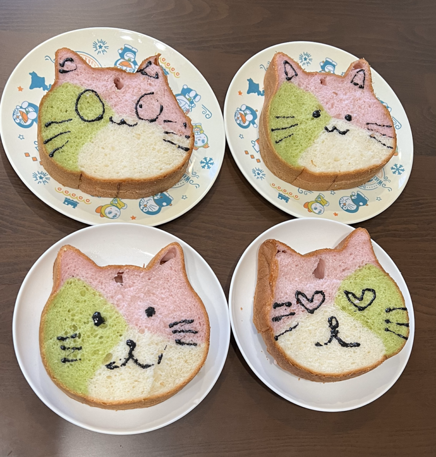 ３月限定３色ねこねこ食パン