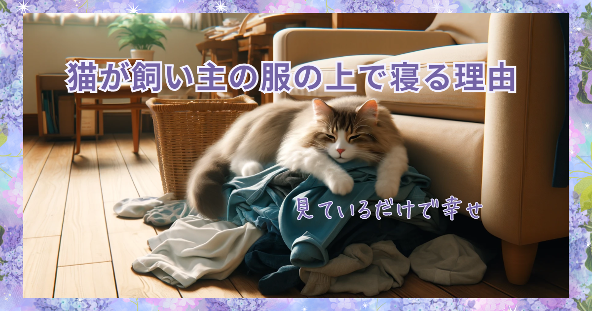 猫が飼い主の服の上で寝る理由