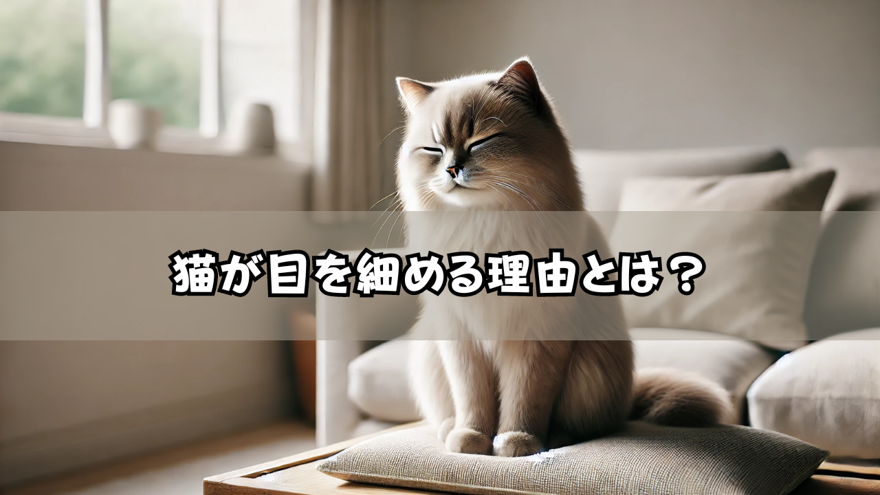 猫が目を細める理由とは？