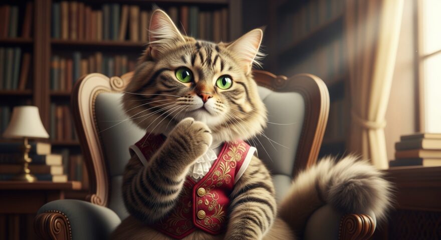 考える猫